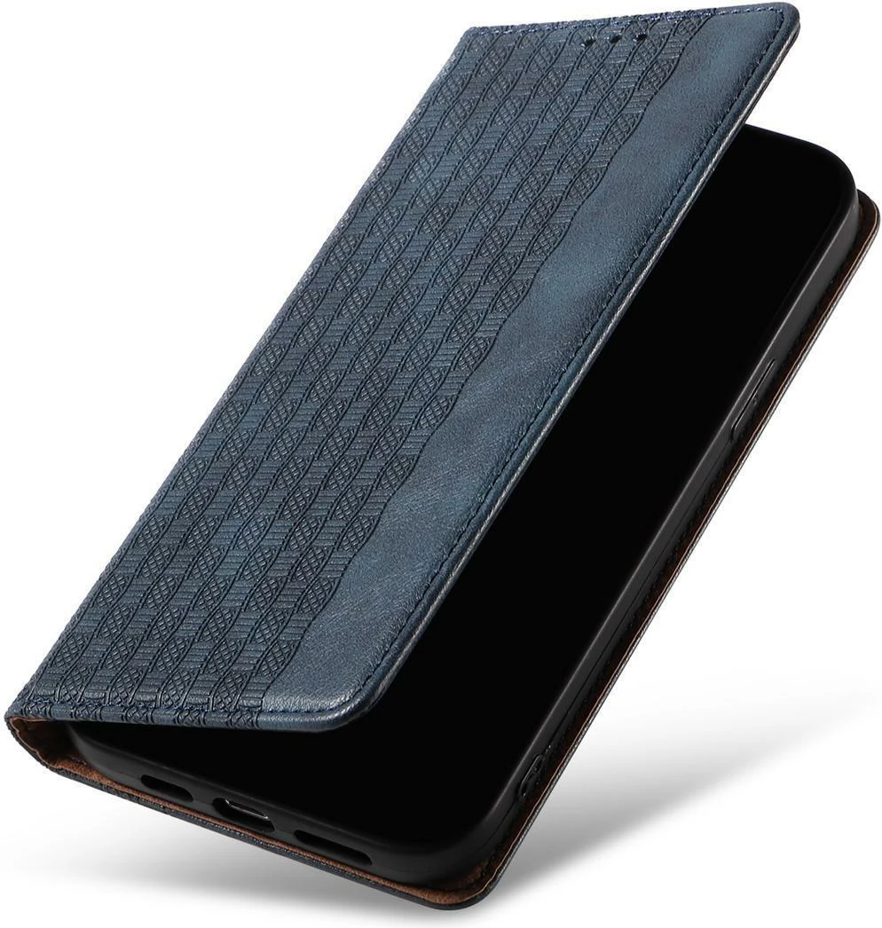 Mbështjellës Hurtel Magnet Strap Case për iPhone 14 Pro, me portofol, qëndrim dhe rrip dore, Kaltër