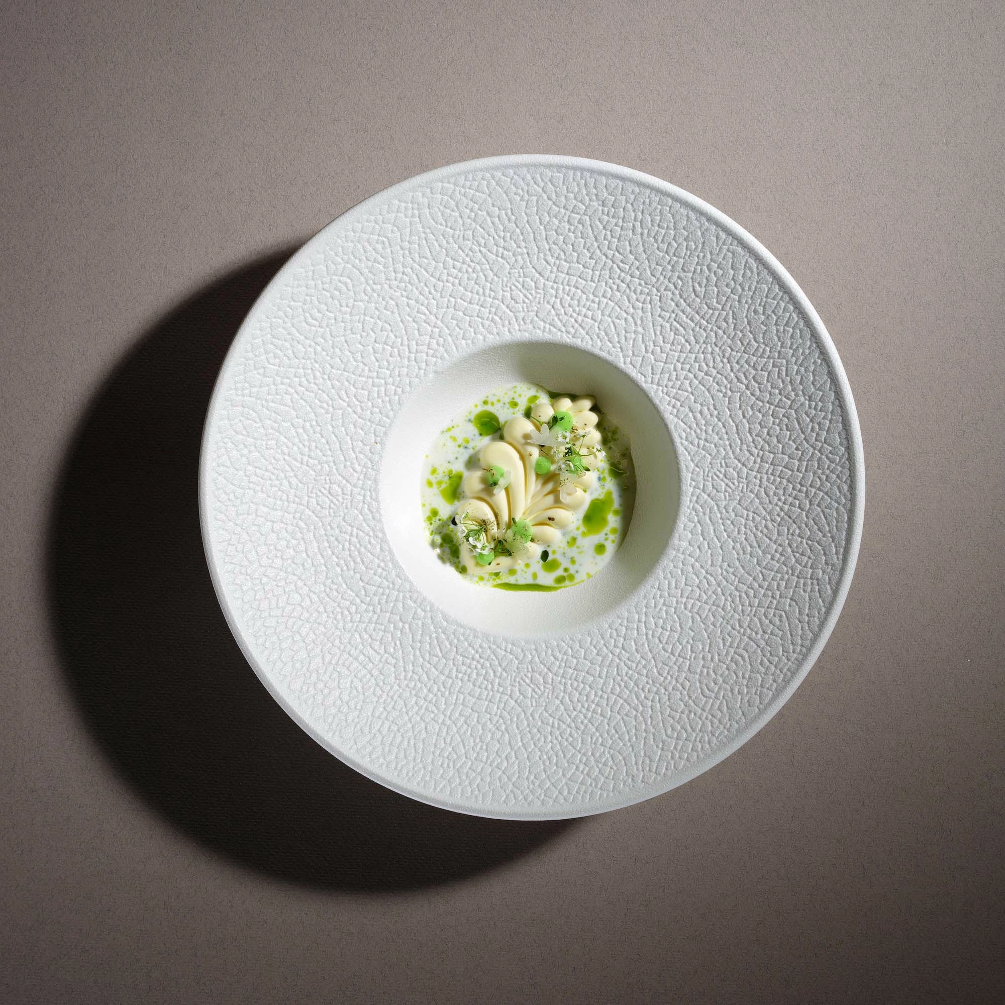 Pjatë gourmet Fine Dine Fizz 270 mm, porcelan, e bardhë, set 3 copë