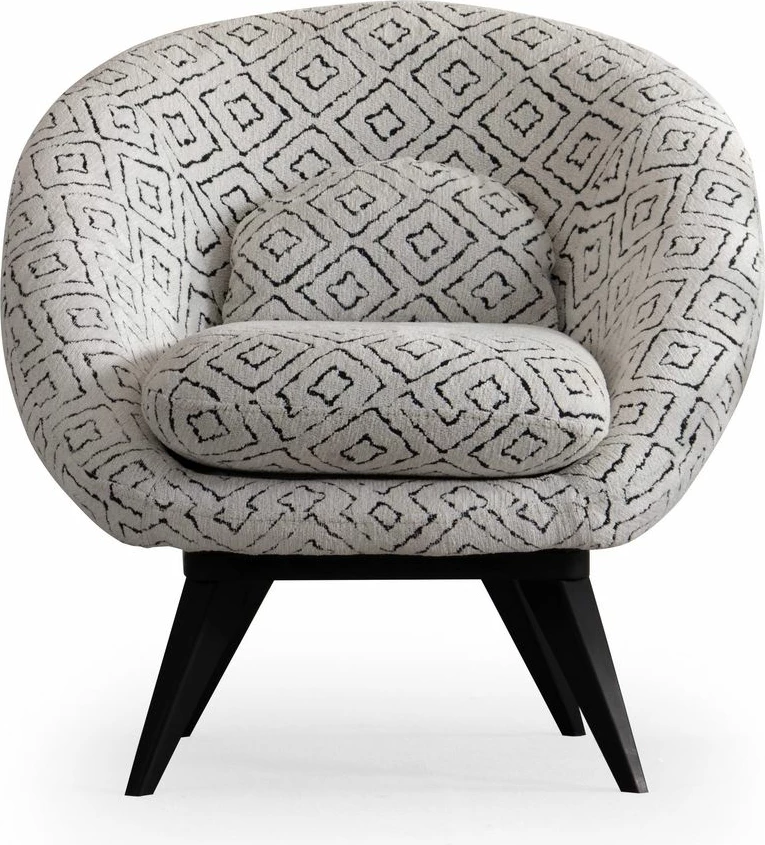 Karrige Wing Caprice, e bardhë dhe e zezë, Atelier del Sofa