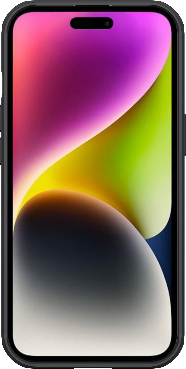 Mbështjellës Nillkin CamShield Pro Magnetic për iPhone 15 Plus, me kapak kamere, i zi