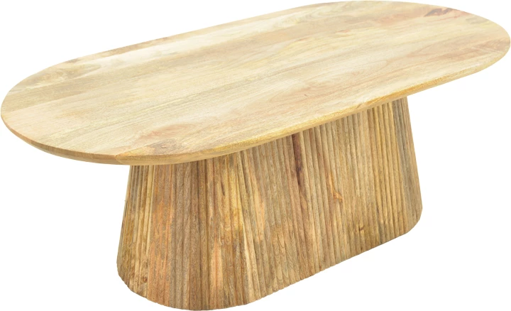 Tavolinë kafeje Aithra, dru mango i fortë, ngjyrë natyrale, 120x60x42cm