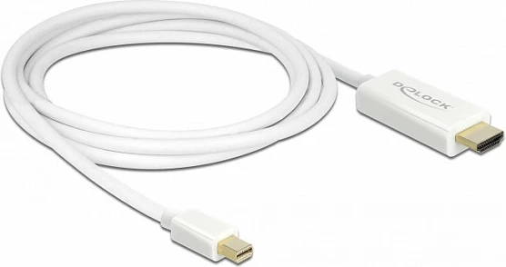 Kabllo Mini DisplayPort në HDMI DeLOCK 83707, 2 m, 1920x1200, e bardhë