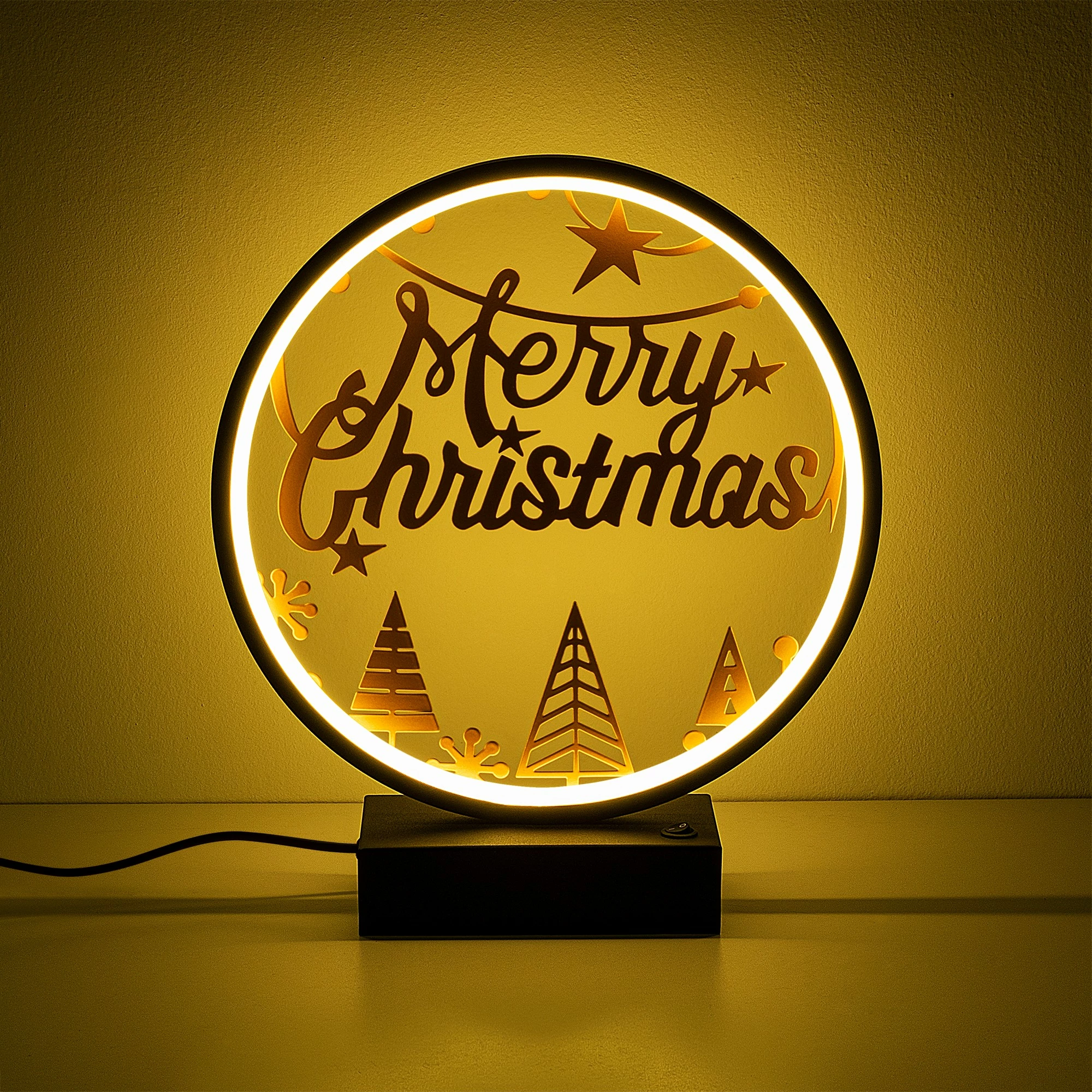 Llambë tavoline Opviq, model XMAS4, ngjyrë e zezë dhe bakri