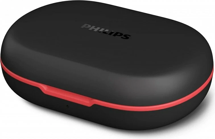 Kufje pa tela TWS, Philips TAA6709BK/00, open-ear sport me varëse mbi vesh, Bluetooth 5.4, IP55, deri 28h, USB‑C, e zezë/kuqe