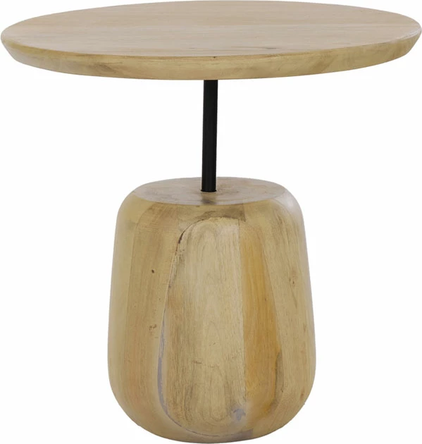 Tavolinë anësore Paloma, dru mango natyral, 46x46x45cm