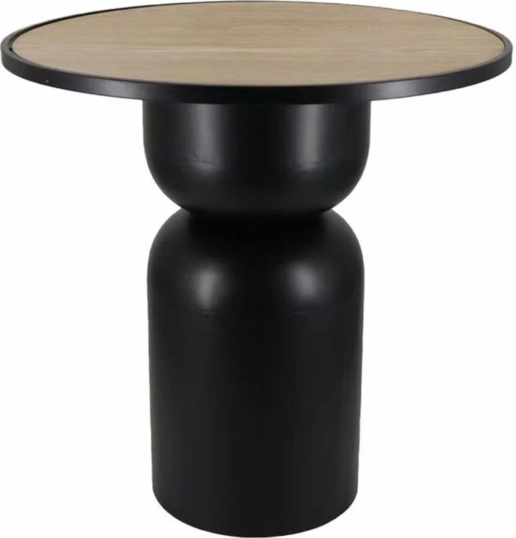 Tavolinë kafeje Up & Down, ngjyrë e zezë-natyrale, 65x65x65cm