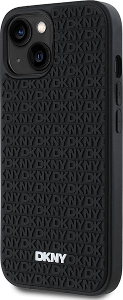 Mbështjellës DKNY 3D Rubber Repeat Pattern për iPhone 15/14/13, i zi
