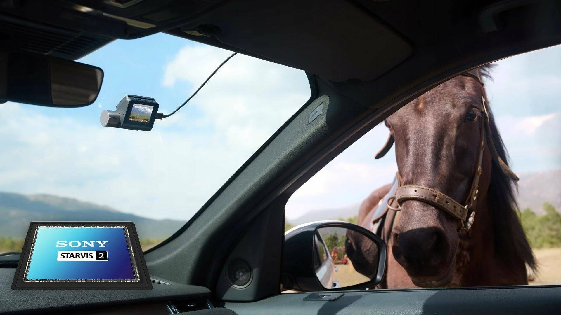 Kamerë regjistruese për veturë 70mai A510 HDR + kamerë mbrapa RC11, 1944p, GPS, ekran 2", e zezë, set