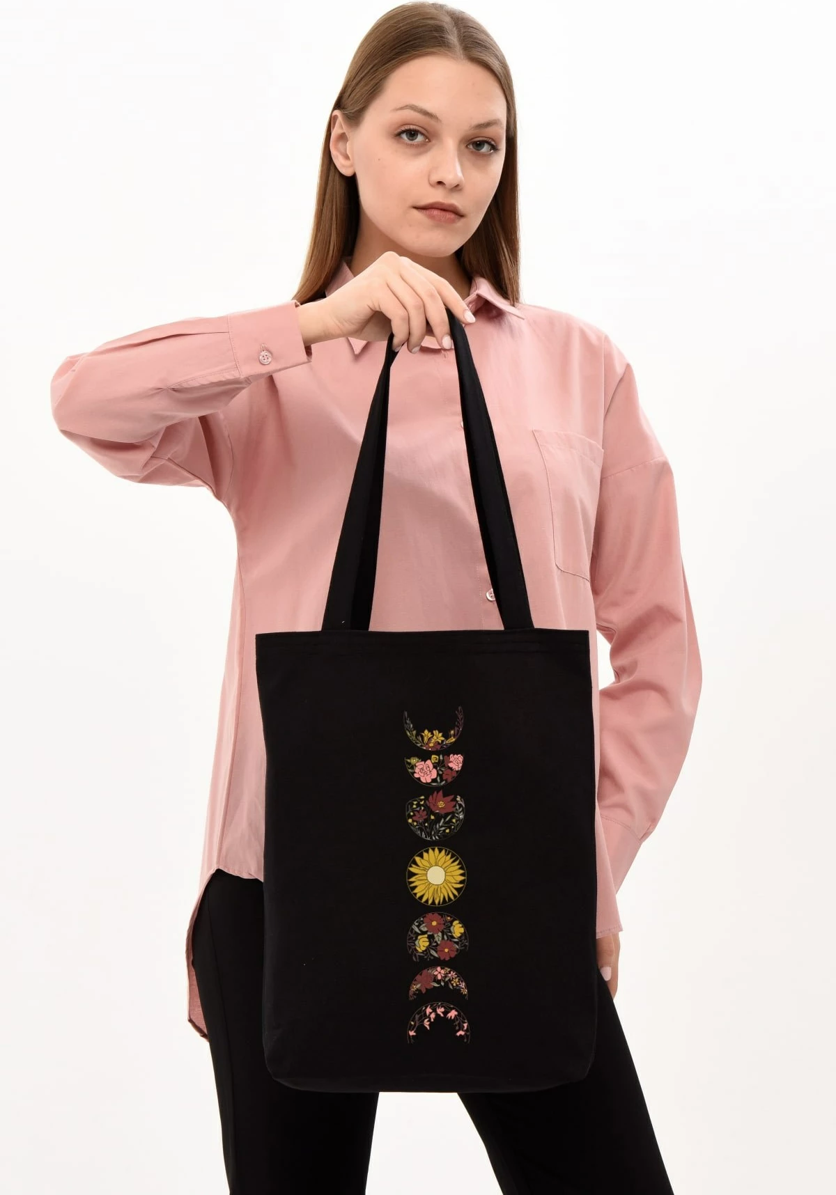 Torbë tote Zoozie Bags, e zezë, 35x40x8cm