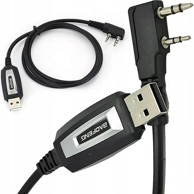 Kabllo USB BAOFENG për programim radio UV-5R me K-type, e zezë