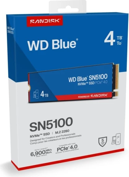 SSD NVMe SanDisk WD Blue SN5100 WDS400T5B0E 4TB M.2 2280 PCIe 4.0x4