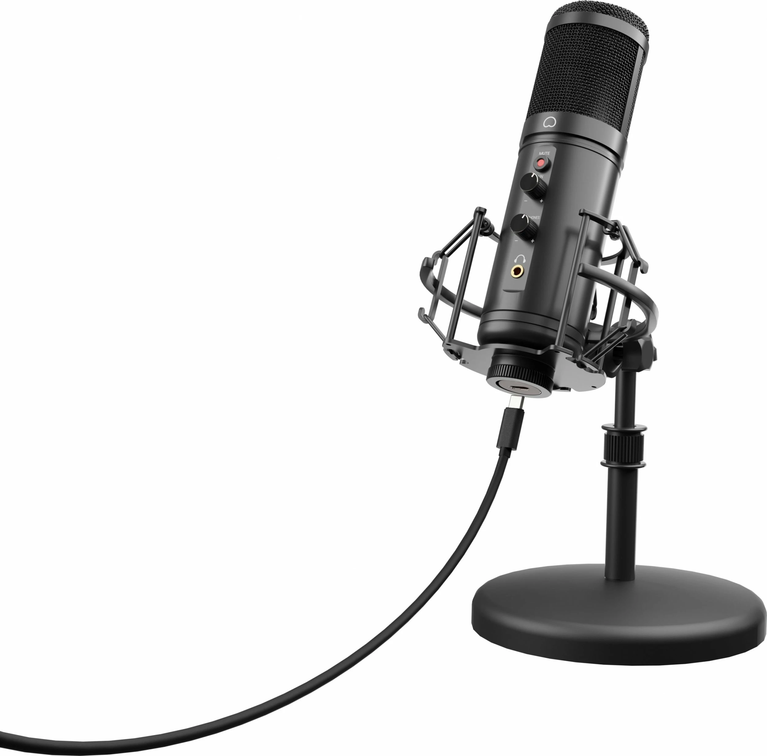 Mikrofon GENESIS Radium 600 G2 NGM-2091, kondensator kardioid, USB-C/3.5 mm, me mini-stand dhe shock mount, i zi