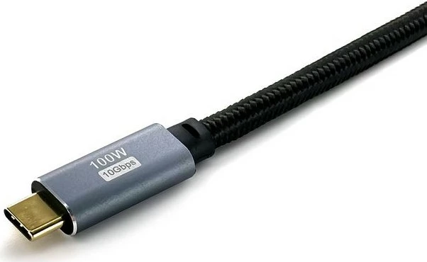 Kabllo USB-C Equip 3.2, 3m, 100W, 10Gbps, e zezë