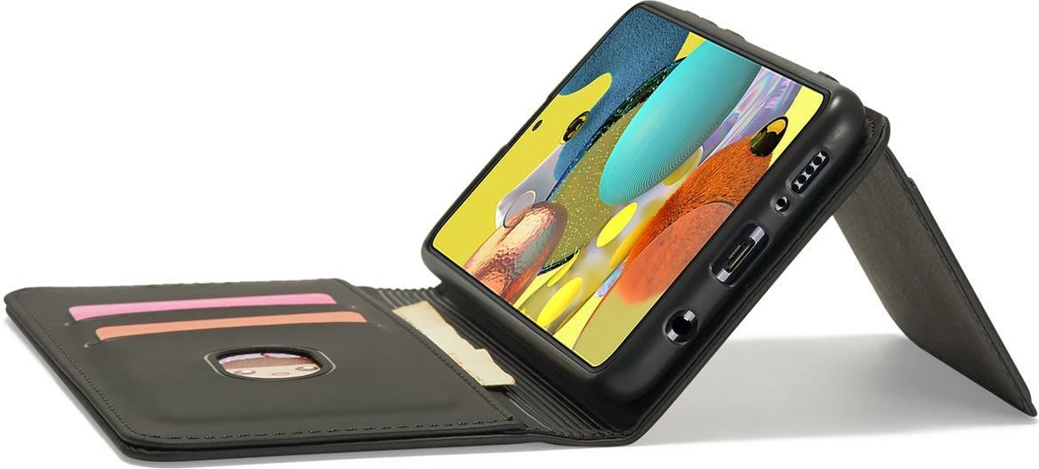 Mbështjellës Hurtel Magnet Card Case për Xiaomi Redmi Note 11, me kapak, xhepa për karta, i zi