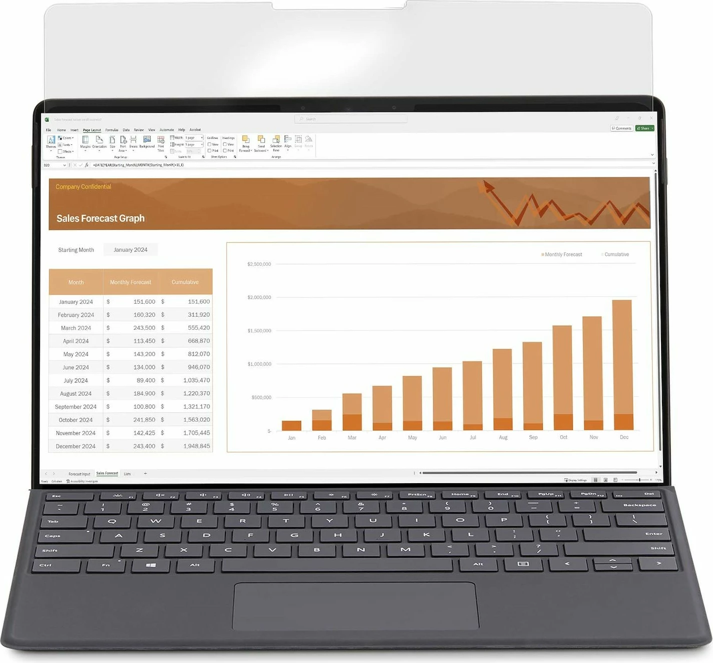 Filtër privatësie StarTech Surface, 12.4 inç, 3:2, i zi