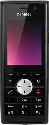 Telefon pa tela DECT Mitel 722dt, ekran me ngjyra, tastierë numerike, i zi