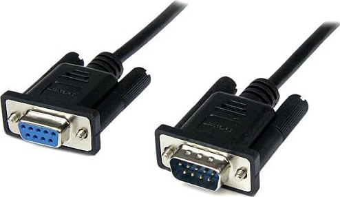 Kabllo seriale StarTech SCNM9FM1MBK DB9 RS232 Null Modem, 1m, M/F, e zezë