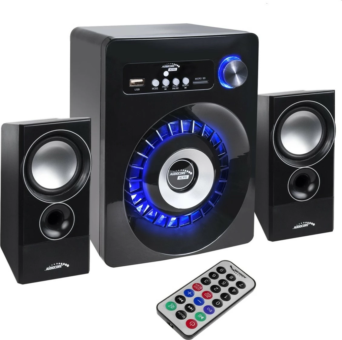 Set altoparlantë Bluetooth 2.1 Audiocore AC910, i zi