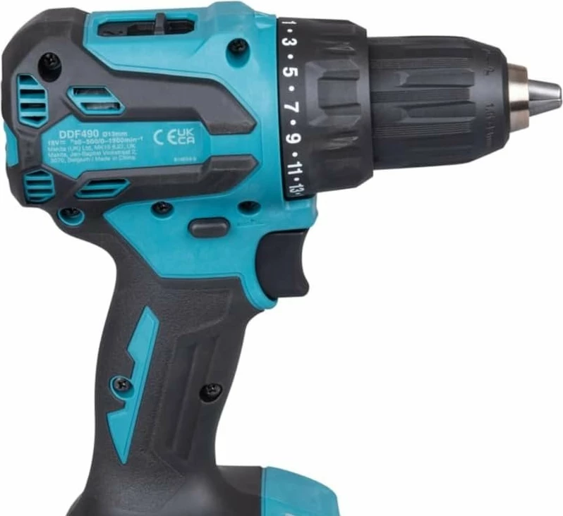 Burmashinë-vidhosëse pa kabllo Makita DDF490Z 18 V, brushless, 65 Nm, 13 mm, pa bateri/karikues, blu