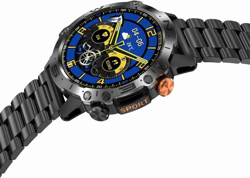 Smartwatch Gravity për meshkuj, e zezë