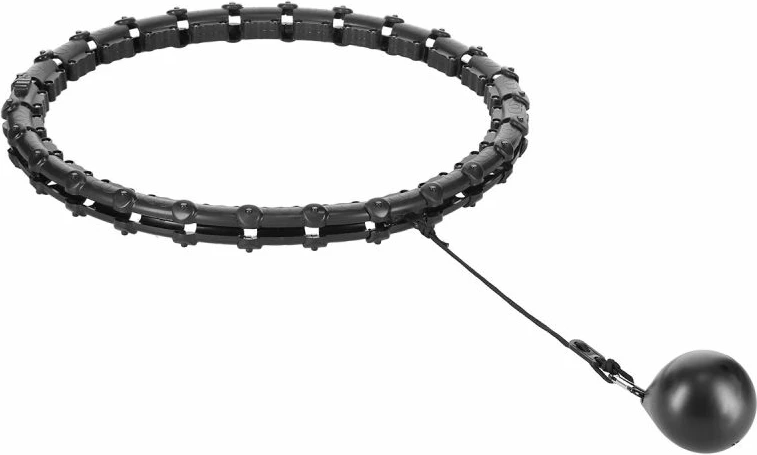 Set hula hop me peshë dhe rrip beli HMS HHW11 BR163, të zeza, plus size