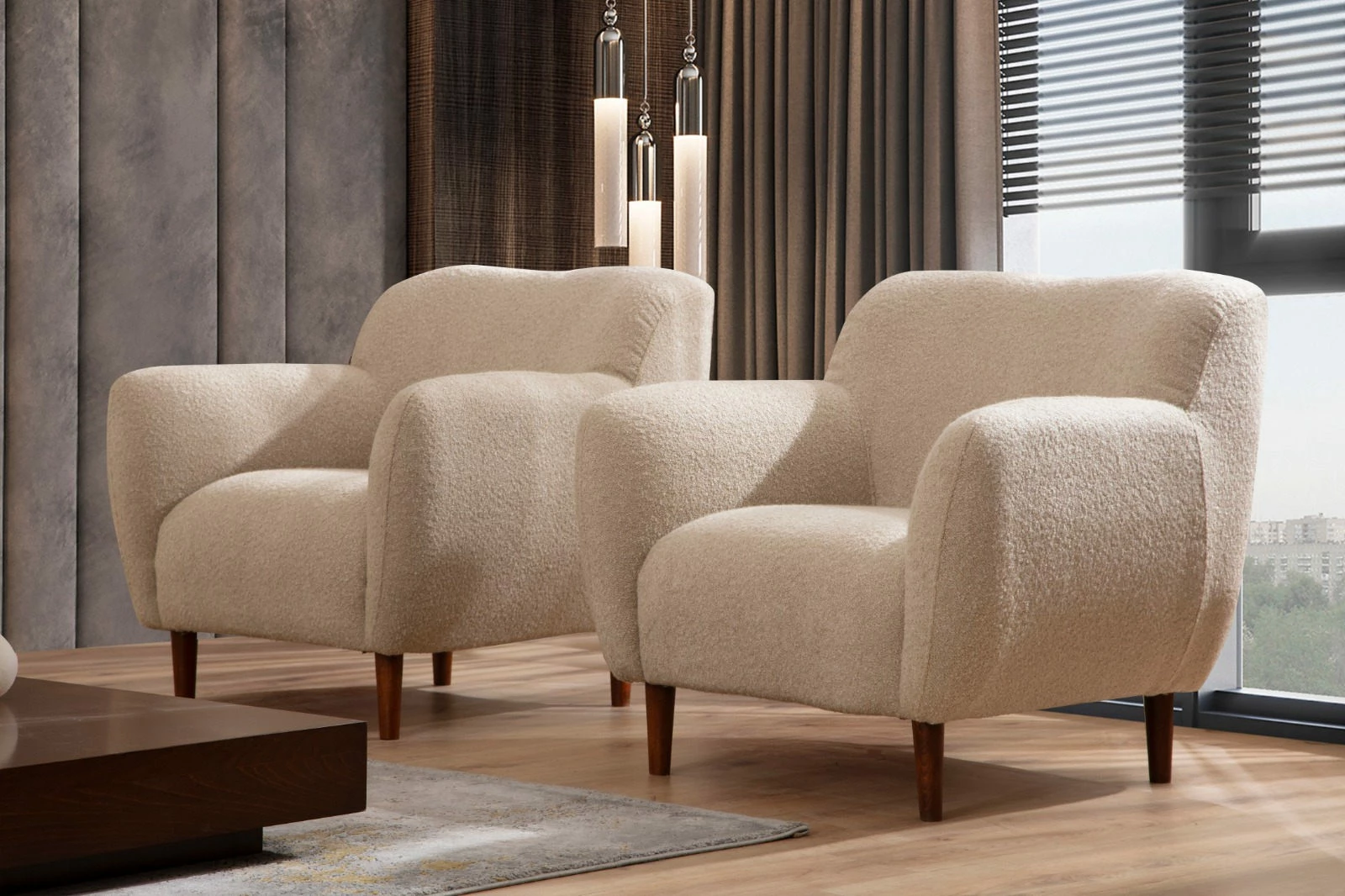 Karrige krahu Atelier del Sofa, Napoli, ngjyrë kapuçino