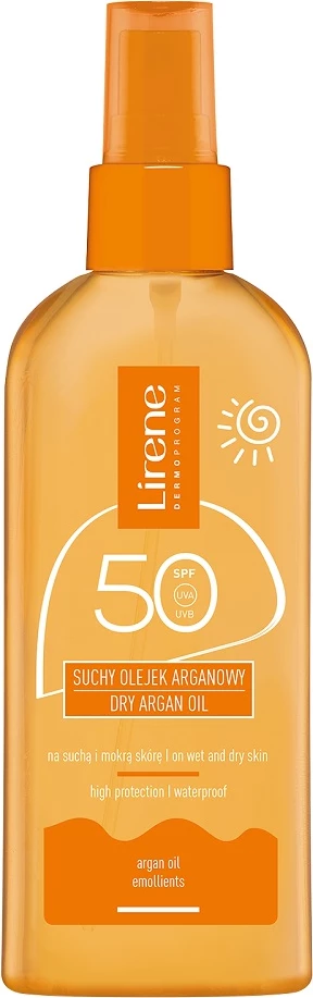 Vaj për diell për femra Lirene Sun Argan Oil SPF50, 150ml