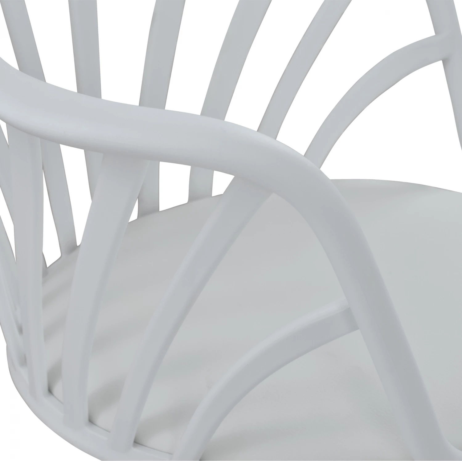 Karrige ngrënieje Anais e bardhë me këmbë druri 60x61x85,5 cm, set prej 4 copë