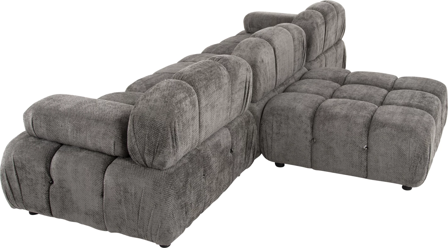 Divan polimorfik SHIFTER FH6073.02, pëlhurë e teksturuar, ngjyrë gri, 290x196x76H cm