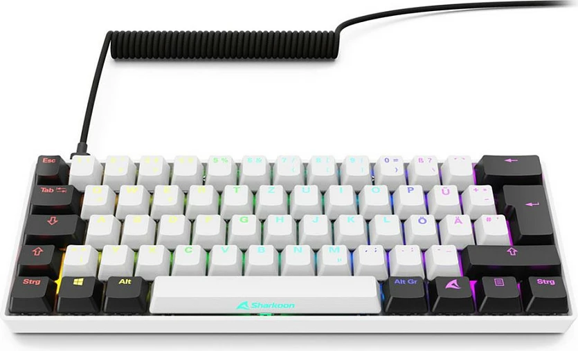 Tastierë gaming Sharkoon Skiller SGK50S4 Gen2, RGB, bardhë-verdhë