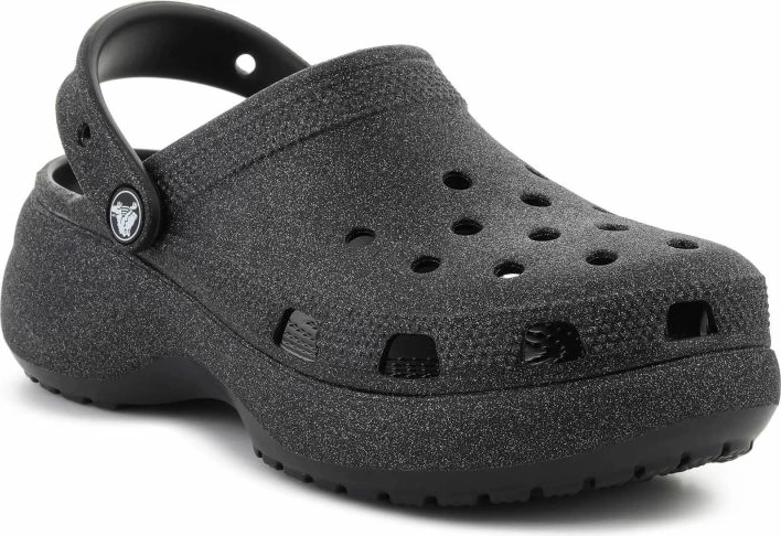 Atlete platforme femra Crocs Classic Platform Glitter Clog 207241-001, të zeza [Madhësia: 41 - 42]