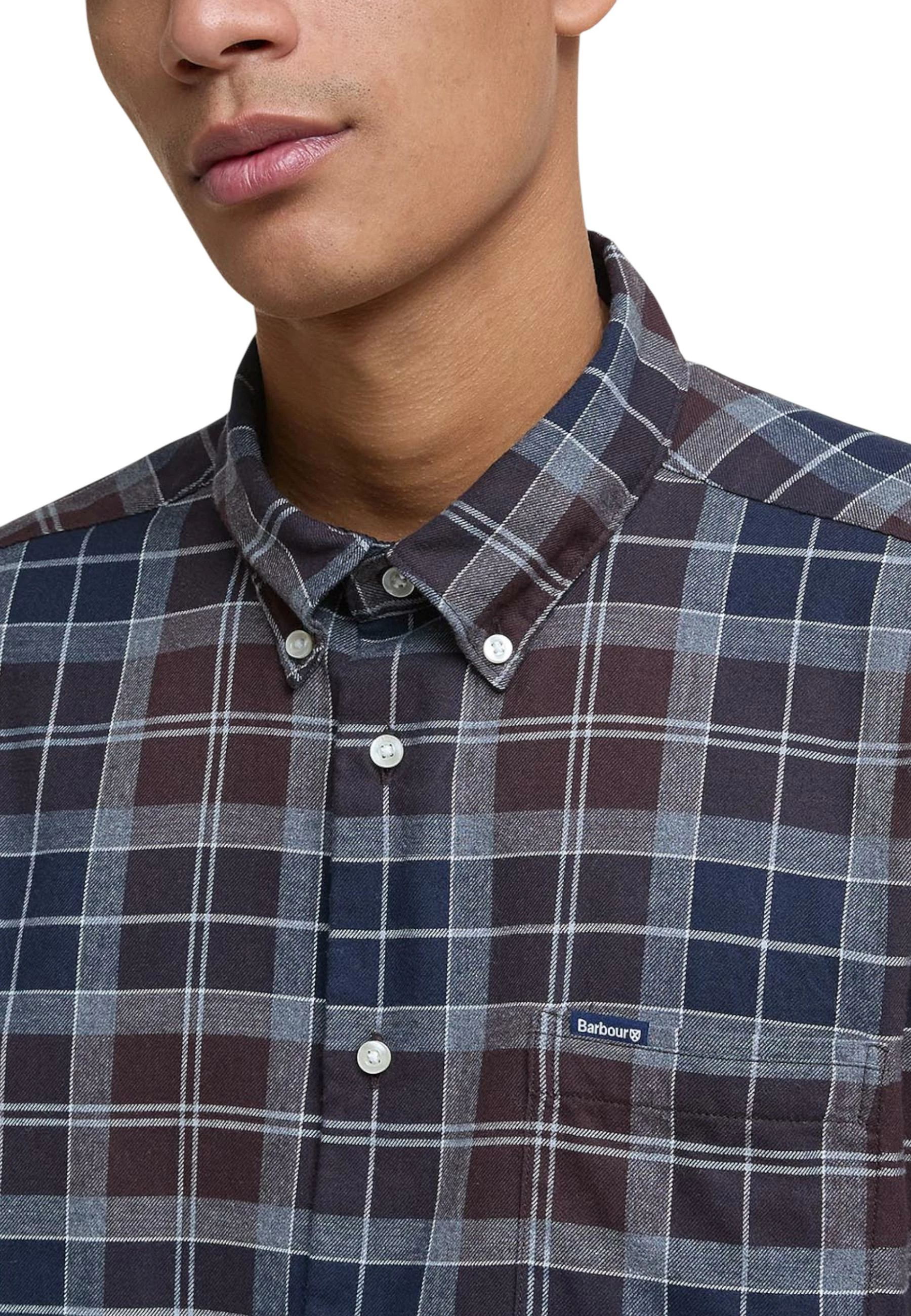 Këmishë për meshkuj Barbour Fortrose MSH4991, blu-kafe [Madhësia: M]