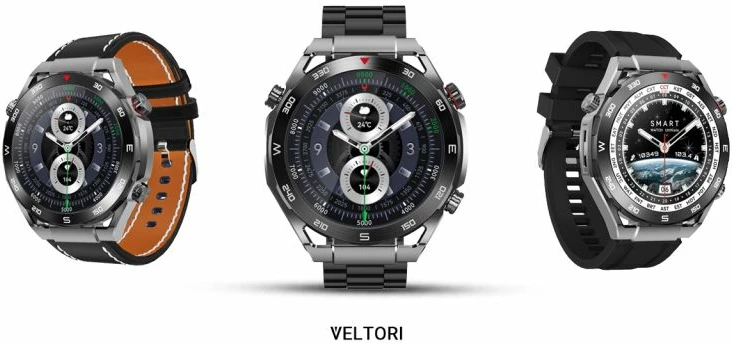 Smartwatch VELTORI unisex, e zezë