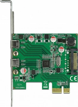 Kartelë zgjerimi PCIe DeLOCK VL805, PCIe x1, 2x USB-C USB 3.2 Gen 1, full-height/low-profile