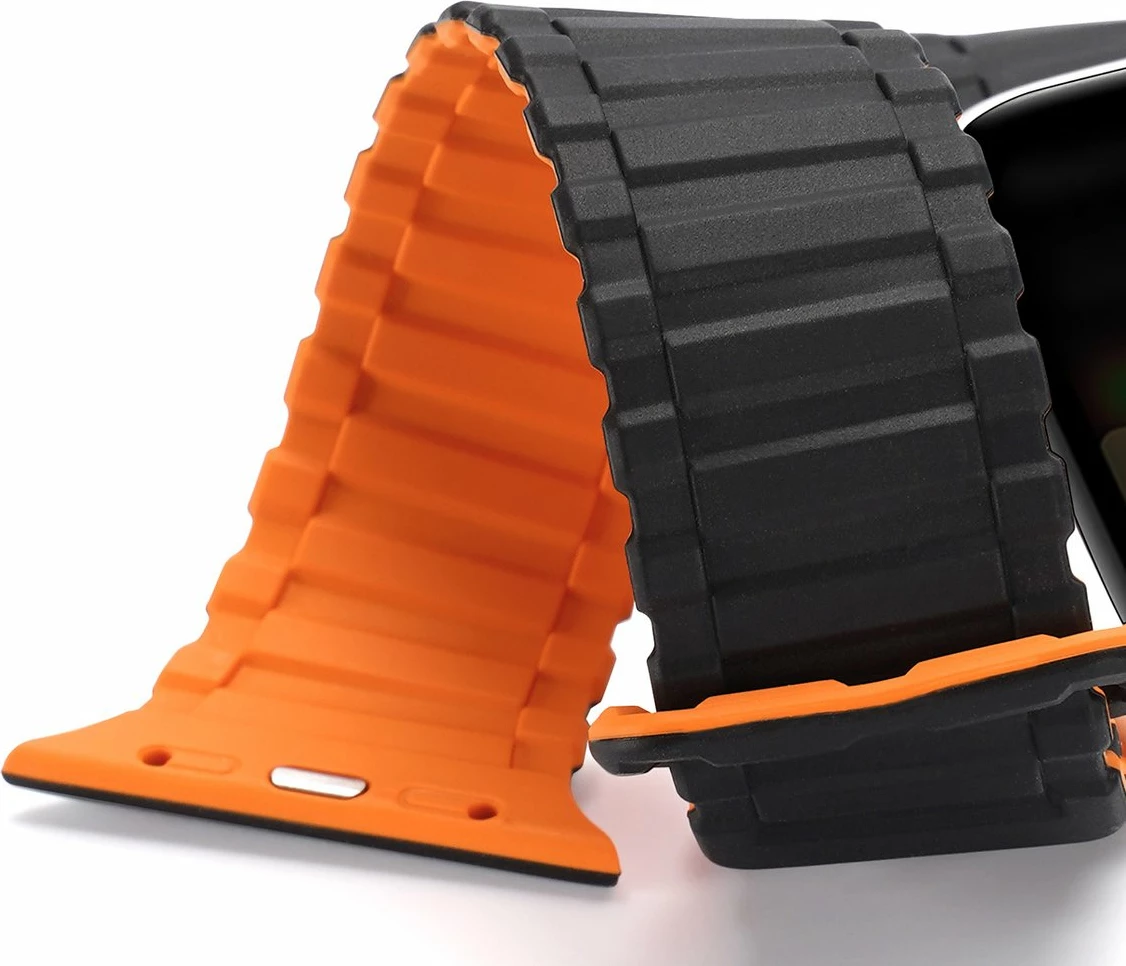 Rrip silikoni magnetik për Apple Watch Dux Ducis Armor, 38/40/41mm, zi-portokalli