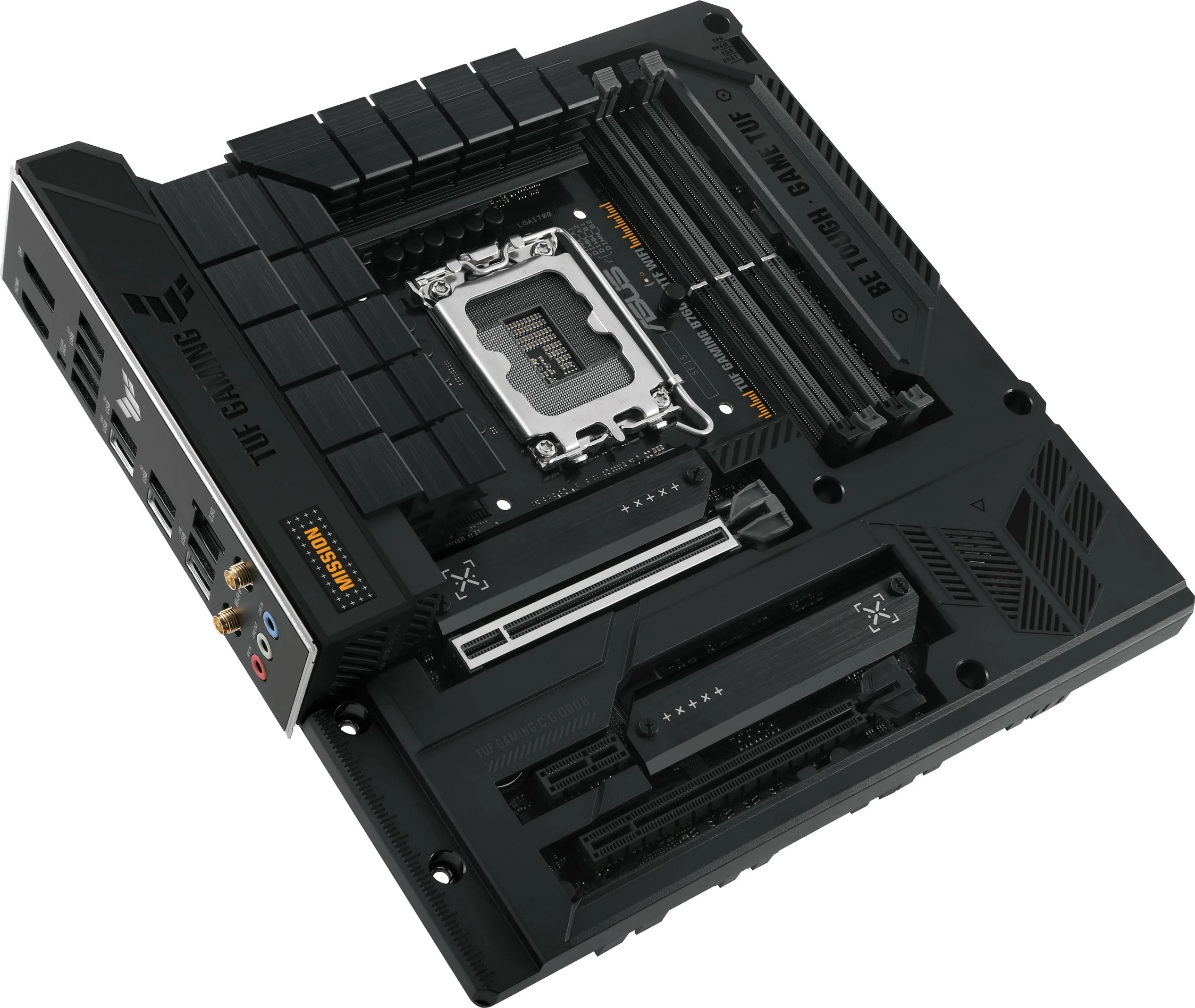 Pllakë amë ASUS TUF GAMING B760M-BTF WIFI, Intel, LGA 1700, DDR5, micro ATX