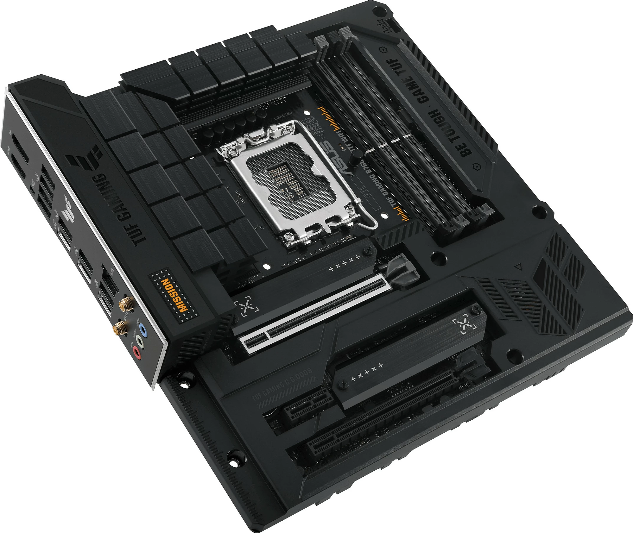 Pllakë amë ASUS TUF GAMING B760M-BTF WIFI, Intel, LGA 1700, DDR5, micro ATX