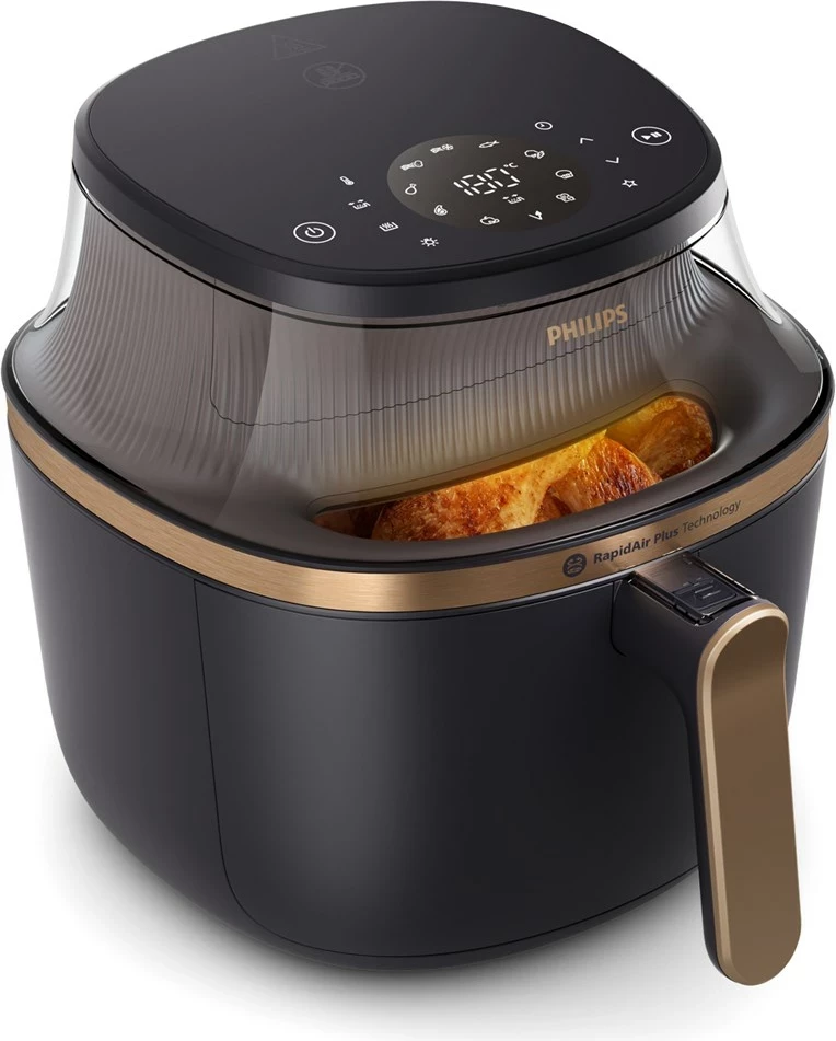 Fritezë me ajër Philips NA342/00, 2000W, 16 programe, touch, Gold