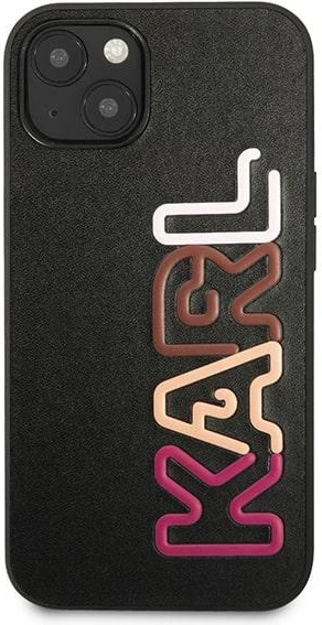 Mbështjellës Karl Lagerfeld KLHCP13SPCOBK për iPhone 13 mini, Multipink Brand, i zi