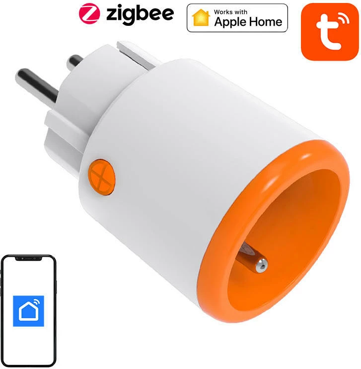 Prizë e mençur Neo NAS-WR15BH Zigbee, për Apple HomeKit, Google Home, Alexa, Tuya, e bardhë-portokalli