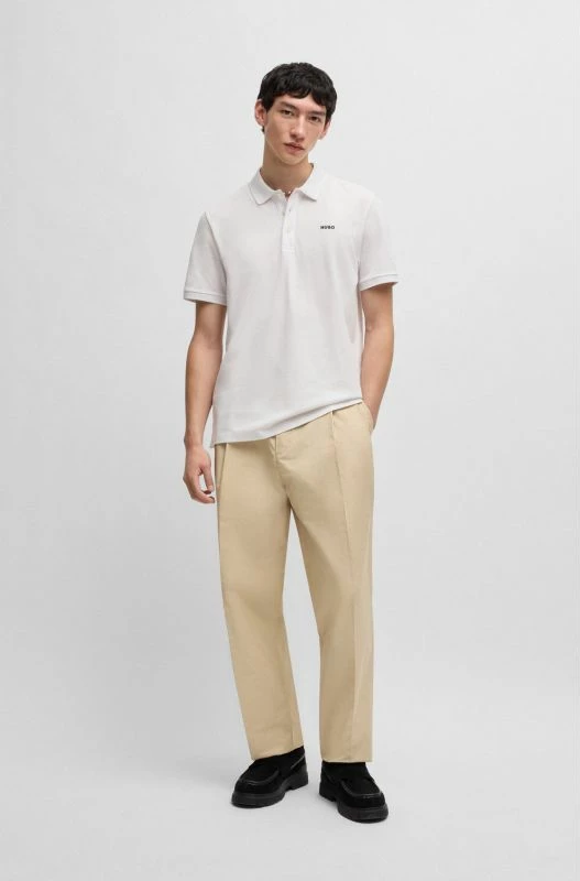 Maicë polo për meshkuj Hugo, e bardhë