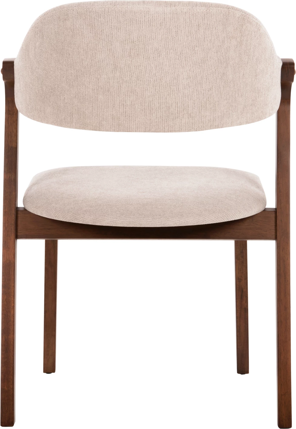 Karrige për ngrënie RIDER FH9734.02 dru gome ngjyrë arre-stof ecru 59x59x83Hcm., set prej 2 copë