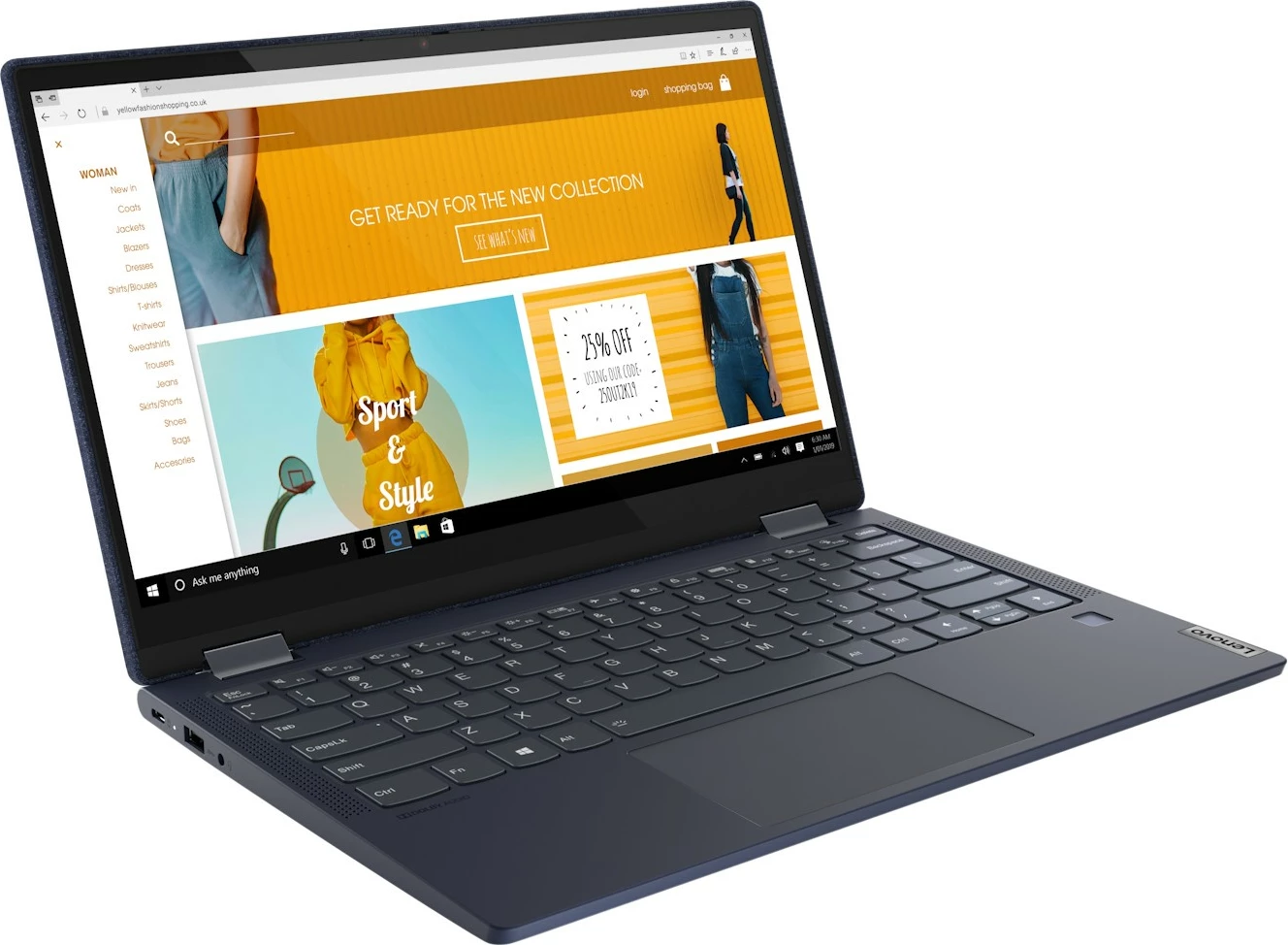 Kompjuter Lenovo Yoga 6 82ND002TGE, Ryzen 7 5700U, 8GB RAM, 512GB SSD, 13.3" Touch, Abyss Blue