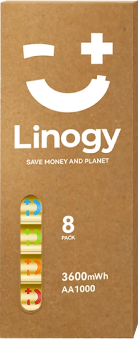 set baterish AA Li-ion Linogy Pro P1160368, 1.5V, 3600 mWh, rikarikueshme, 8 copë