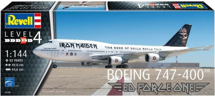 Model plastik avion Revell Boeing 747-400 Ed Force One, 1:144, 85 pjesë, i bardhë