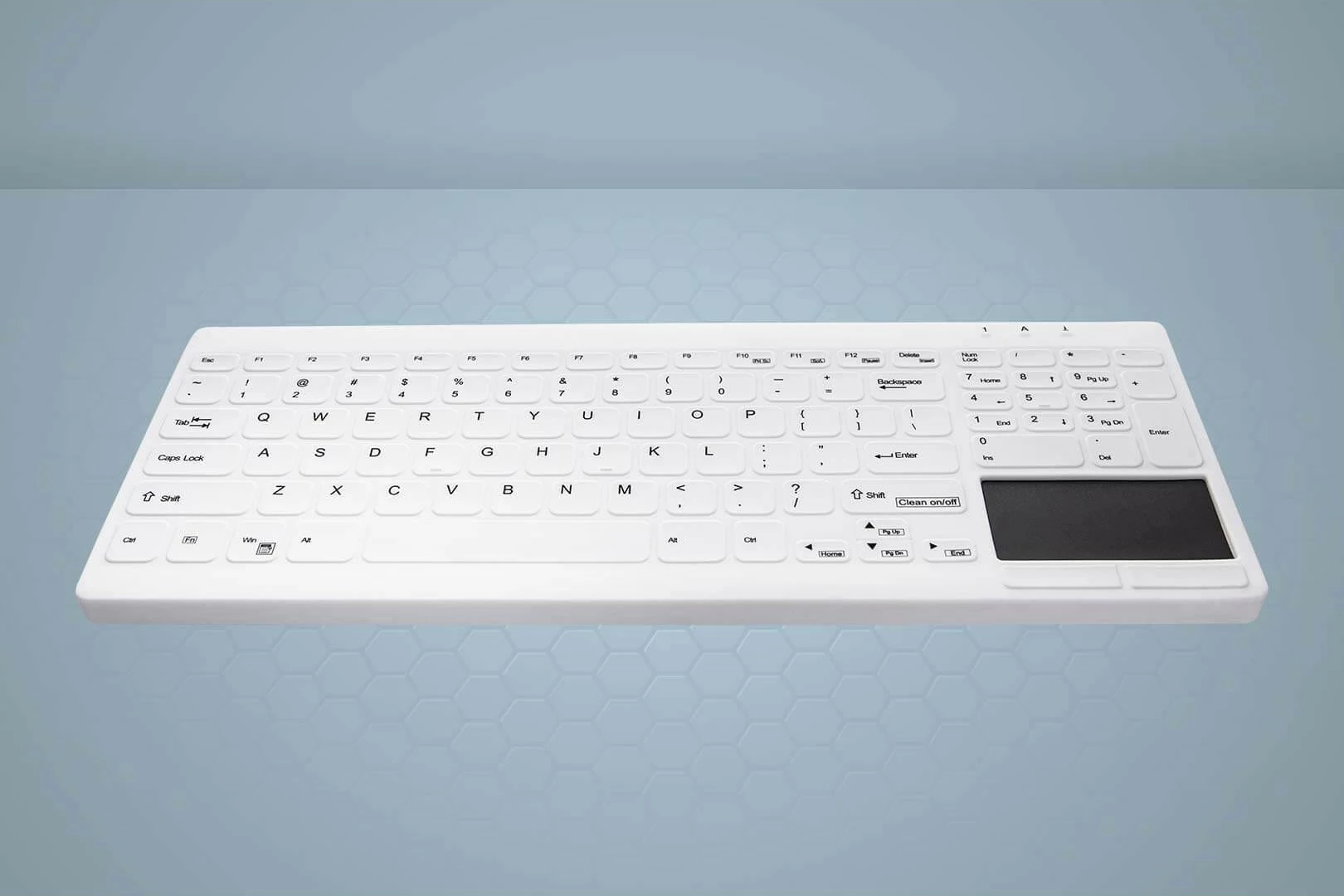 Tastierë Cherry AKTIVE KEY Hygiene Compact me touchpad, ultraflat, e bardhë