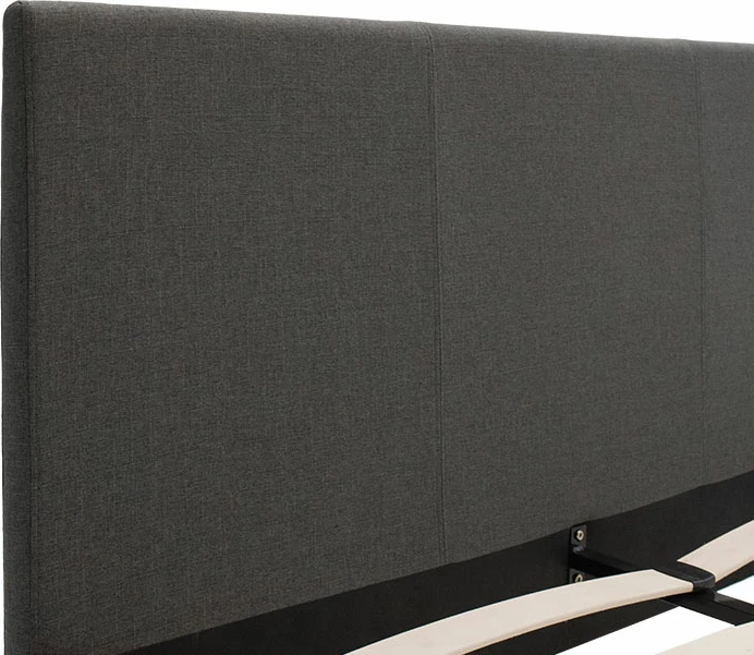 Krevat dopio Nevil, ngjyrë gri e errët, 150x200cm