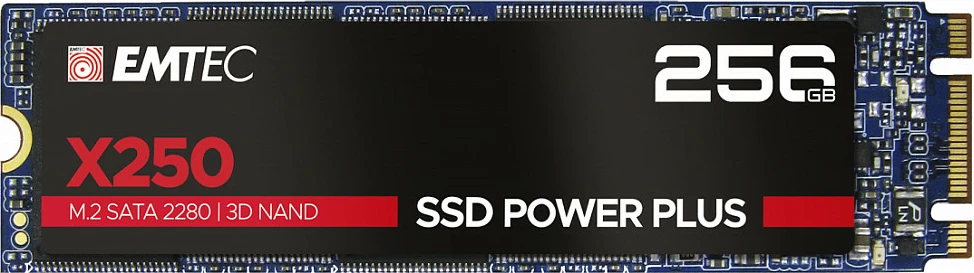 SSD M.2 EMTEC Power Plus X250 256GB, SATA III, 3D NAND, 520/500MB/s