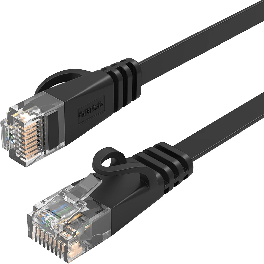 Kabllo rrjeti Ethernet Orico PUG-C6B CAT6 20m 1000Mbps RJ45 e sheshtë, e zezë