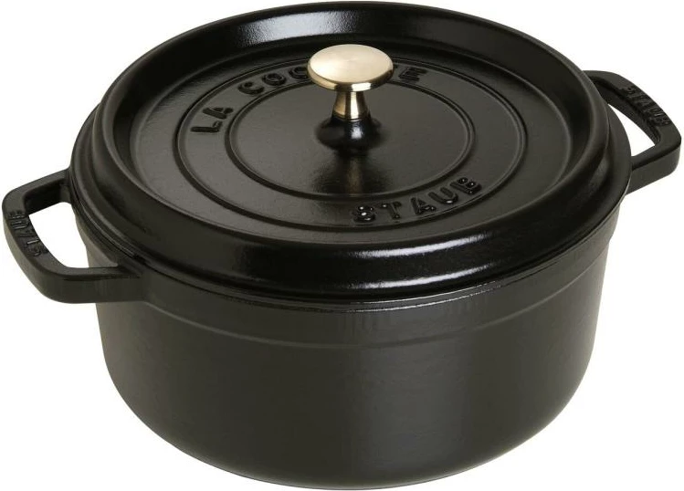Kaserolë rrumbullake për pjekje, Zwilling Staub, 40500-241-0, 24 cm, e zezë